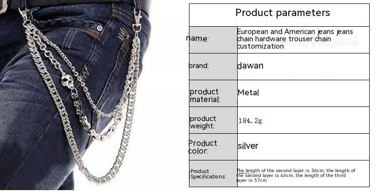 Clothing Accessories Hip Hop Jeans Metal Waist Chain Mein Shop