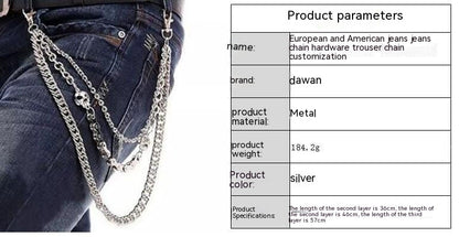 Clothing Accessories Hip Hop Jeans Metal Waist Chain Mein Shop