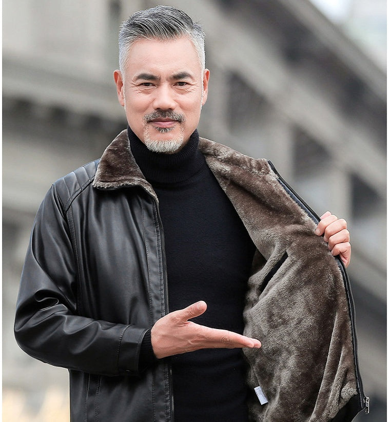 Winter Kunstleder Herrenjacke – Dein perfekter Begleiter für kalte Tage! ❄️🧥