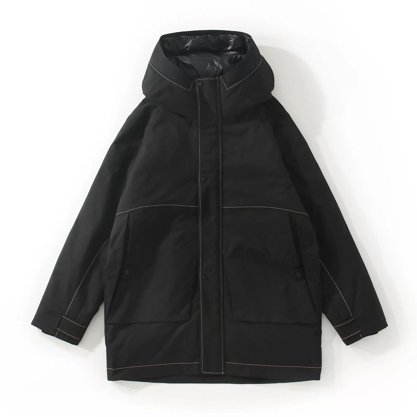 Herren Daunenjacke mit Kapuze – Lang & Wärmend