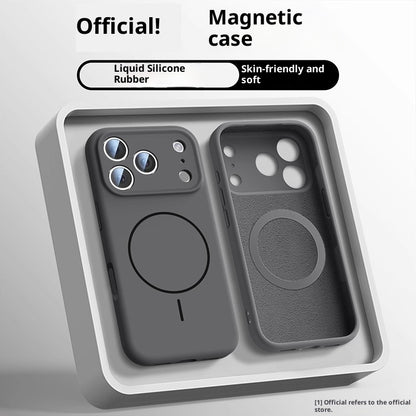 Applicable To 17 Fine Circle Magnetic Phone Case Liquid Silicone Mein Shop