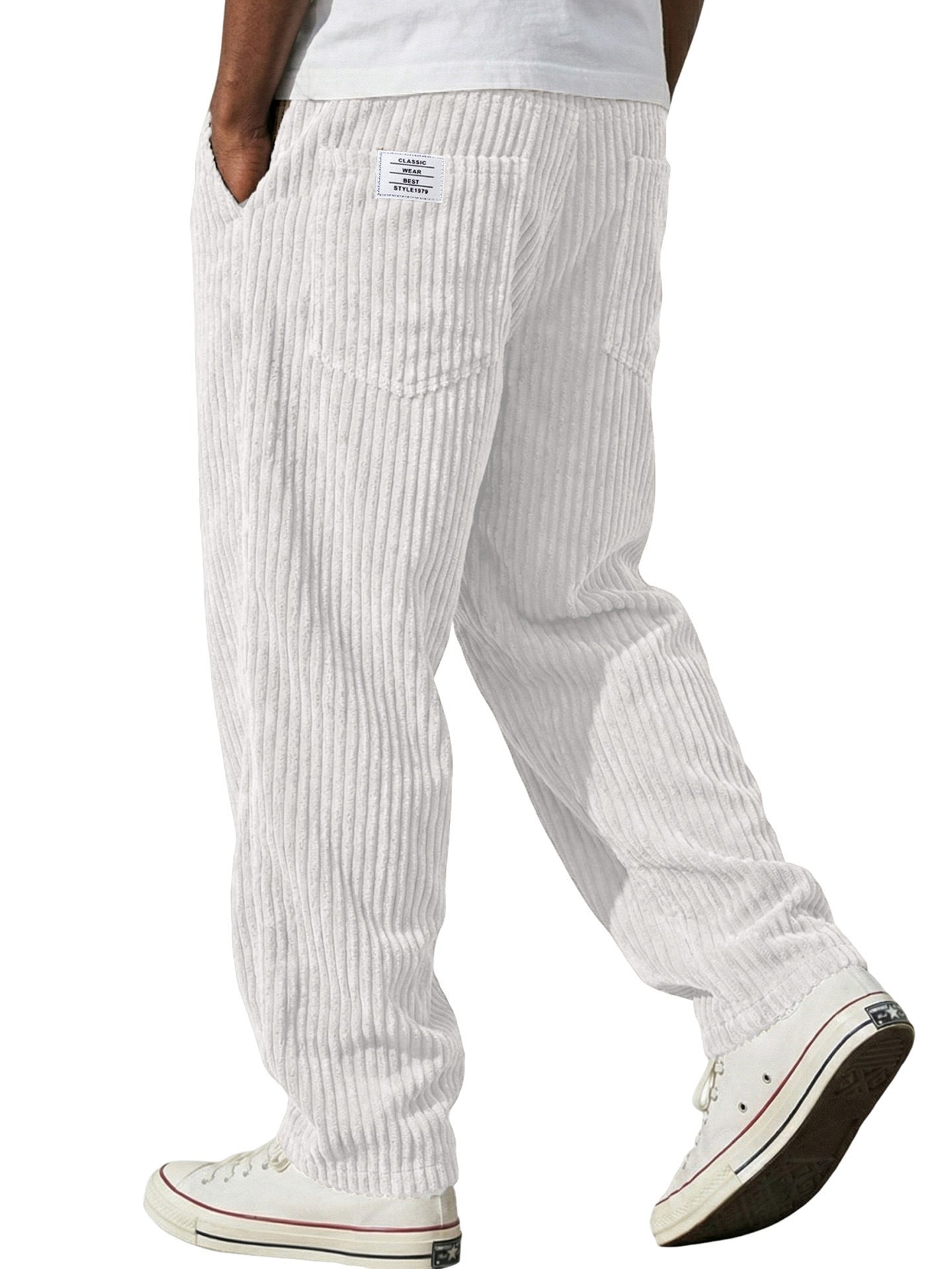 Men's Retro Corduroy Loose Straight-Leg Pants Mein Shop