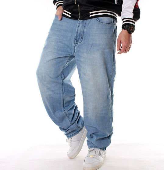 European And American Hip-hop Jeans Men's Casual Loose Pants Plus Size Mein Shop