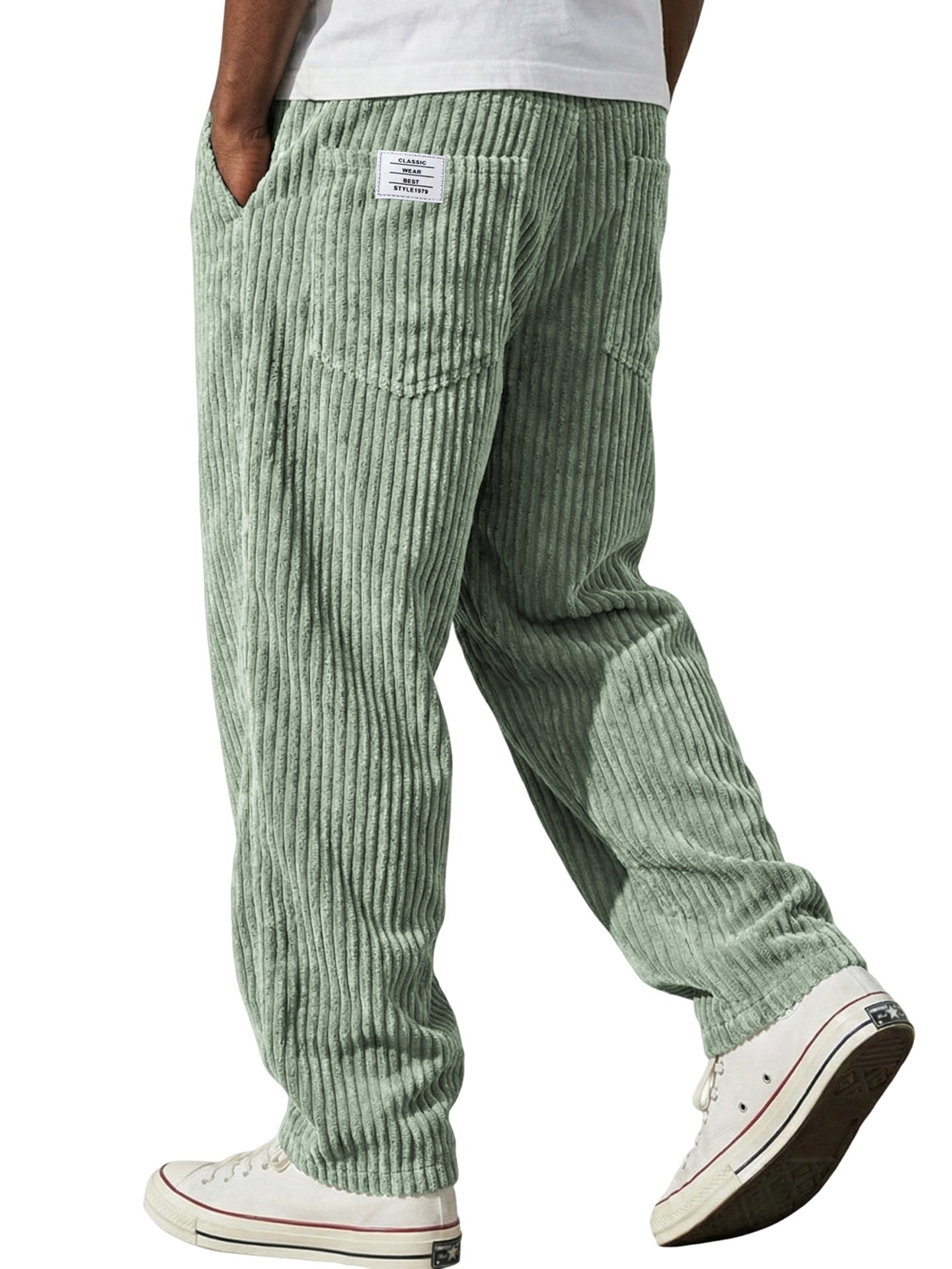 Men's Retro Corduroy Loose Straight-Leg Pants Mein Shop
