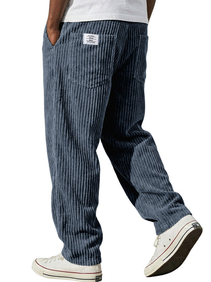 Men's Retro Corduroy Loose Straight-Leg Pants Mein Shop