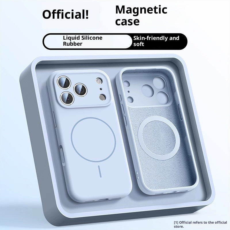 Applicable To 17 Fine Circle Magnetic Phone Case Liquid Silicone Mein Shop