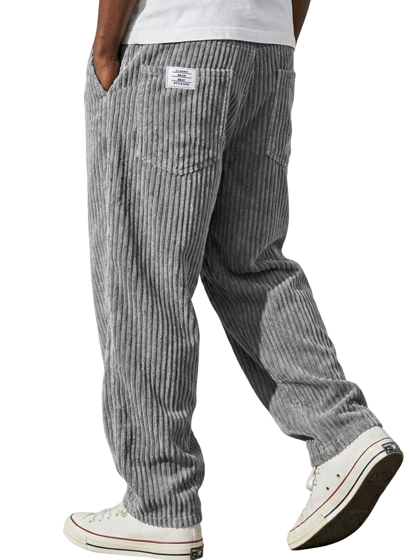 Men's Retro Corduroy Loose Straight-Leg Pants Mein Shop