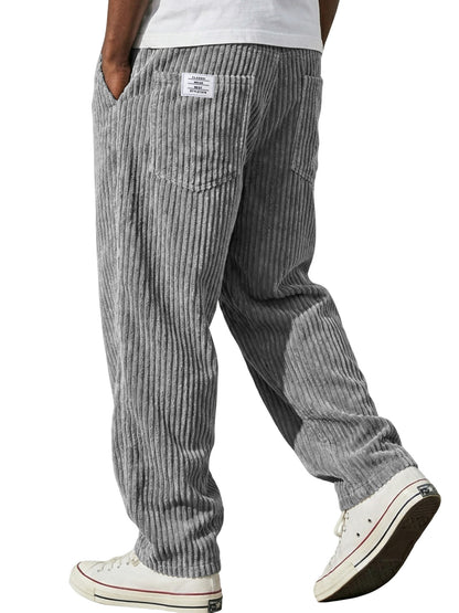 Men's Retro Corduroy Loose Straight-Leg Pants Mein Shop