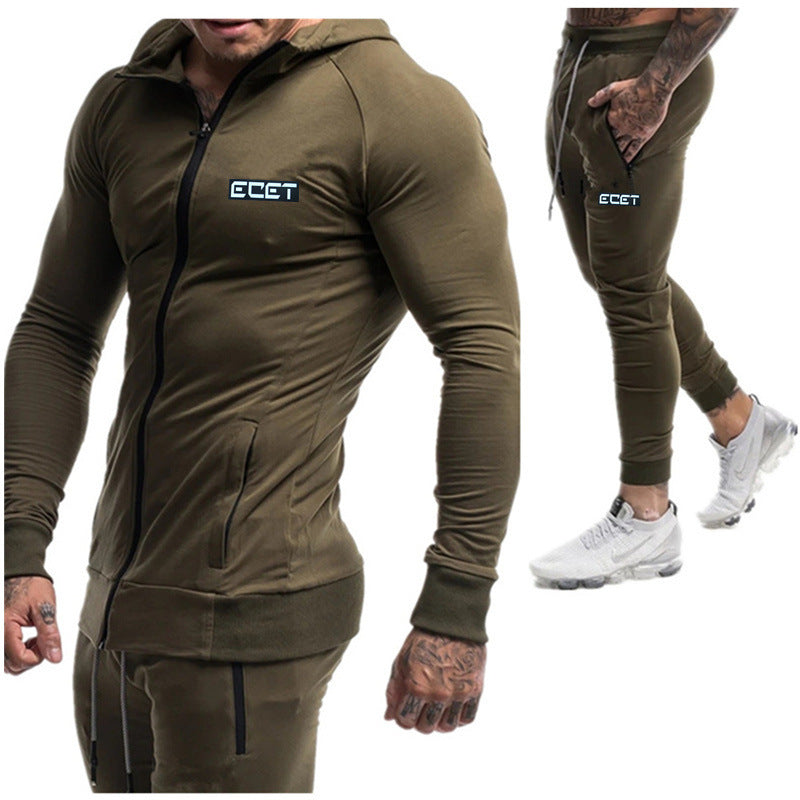 Muscle Autumn Winter Fitness Outdoor Training Jacket Pants Set Mein Shop