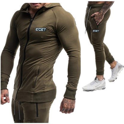 Muscle Autumn Winter Fitness Outdoor Training Jacket Pants Set Mein Shop
