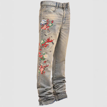 Men's Straight-Leg Denim Pants, European And American Street Style Mein Shop