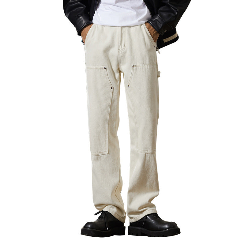 Klassische Herren Jeans – Weiß, Gerade & Zeitlos